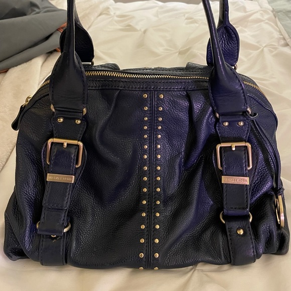 Navy blue leather Michael Kors purse - Picture 2 of 3